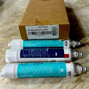 New Genuine 3 Pack GE RPWFE Refrigerator Replacement Water Filter